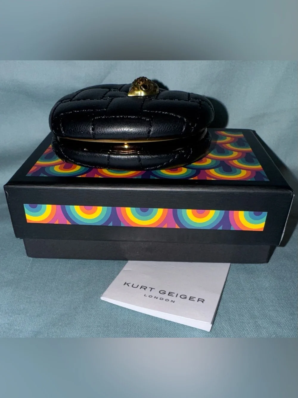 Kurt Geiger NWT Kensington Heart Shaped Mirror Keychain Comes With A Box